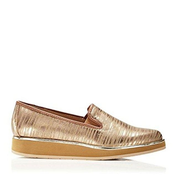 NEW Donald J. Pliner Betina Slip-on Loafers Gold 8.5 - Picture 2 of 14